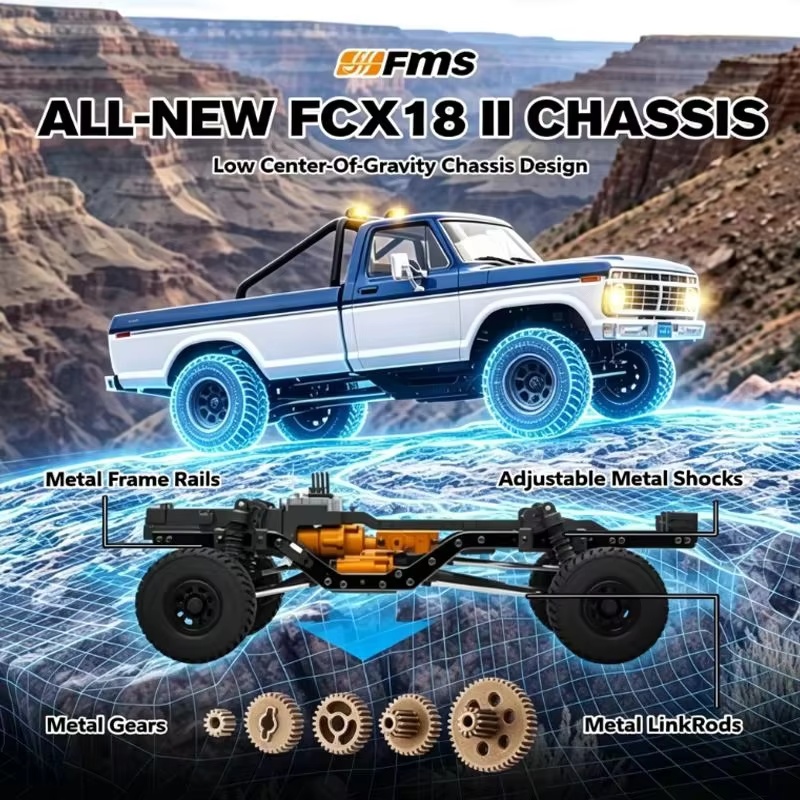 FMS 1:18 FCX18 II F‑100 Brushe - Rc Hobby Off Road reseña y precio