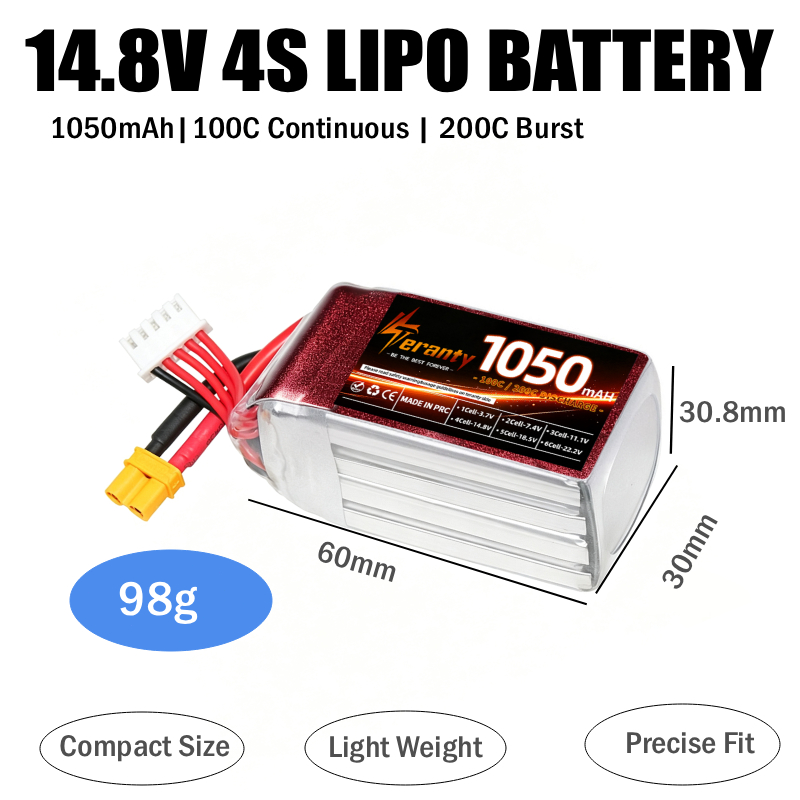 2 unidades de batería Lipo RC  - Lipo Battery 4S reseña y precio