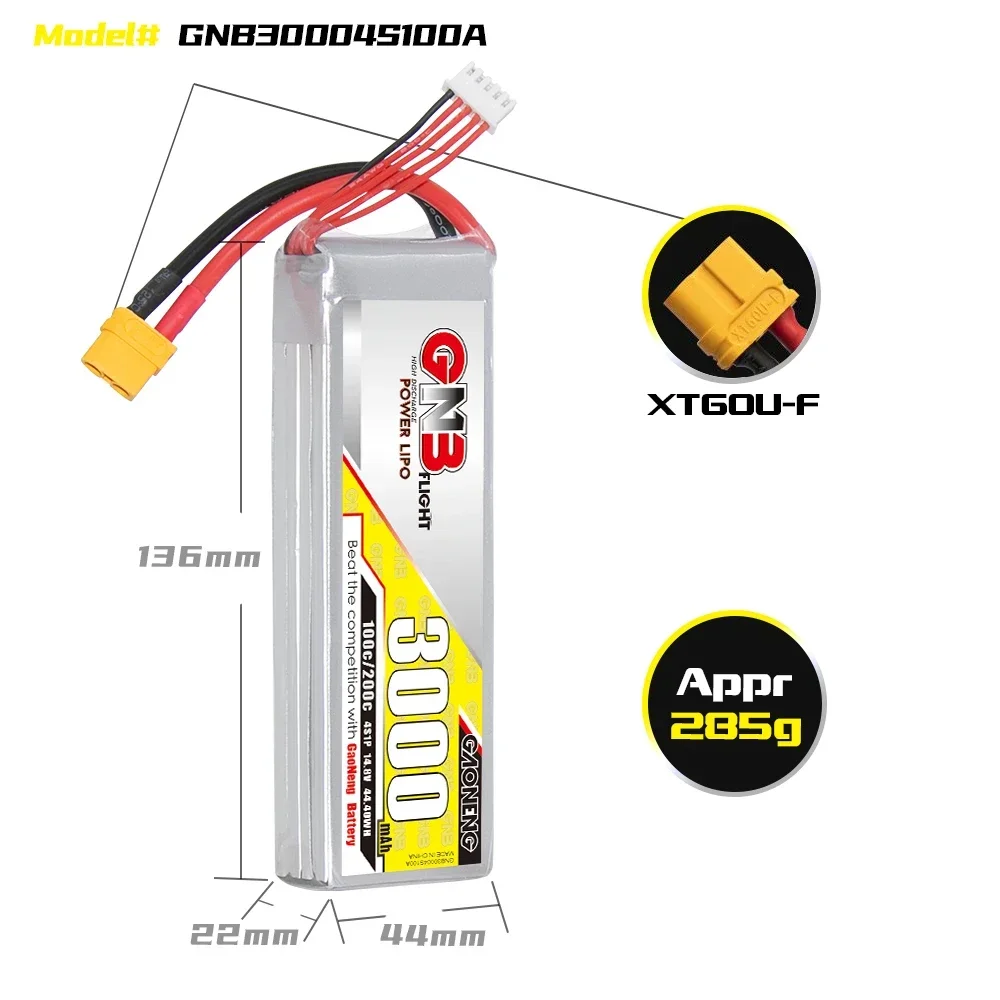 GAONENG GNB 3000mAh 4S 100C 20 - Lipo Battery 4S reseña y precio