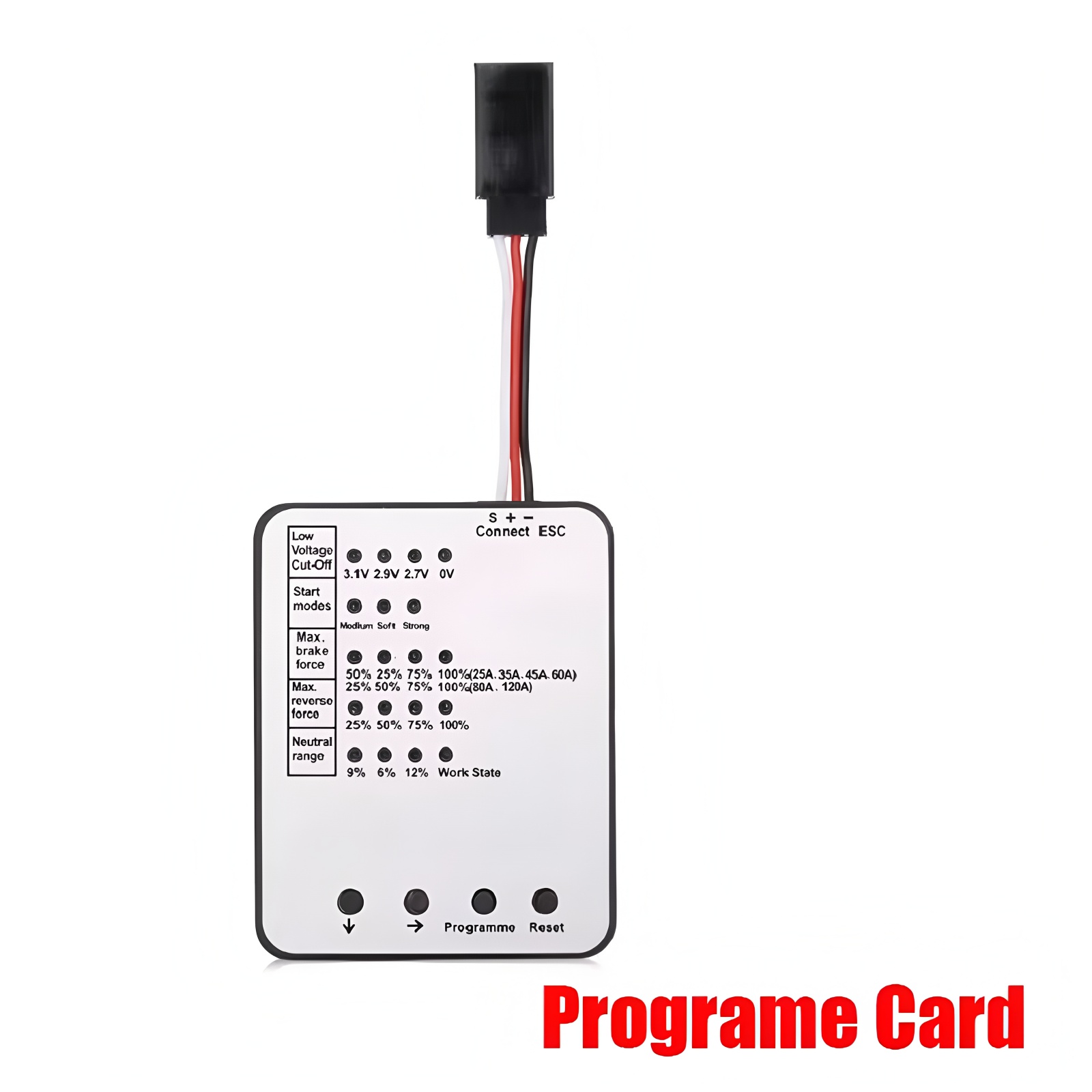 Tarjeta de programación LED Su - Rc Hobby Grade Car reseña y precio